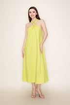 Ray Of Sun Linen Halter Midi