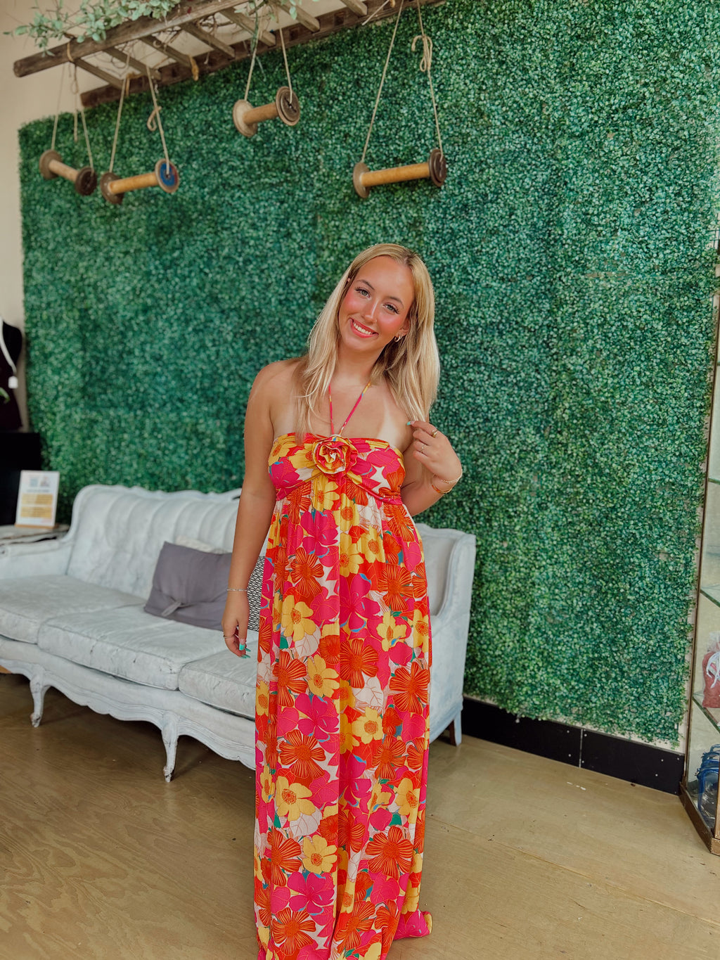 Living Life Vibrant Floral Maxi