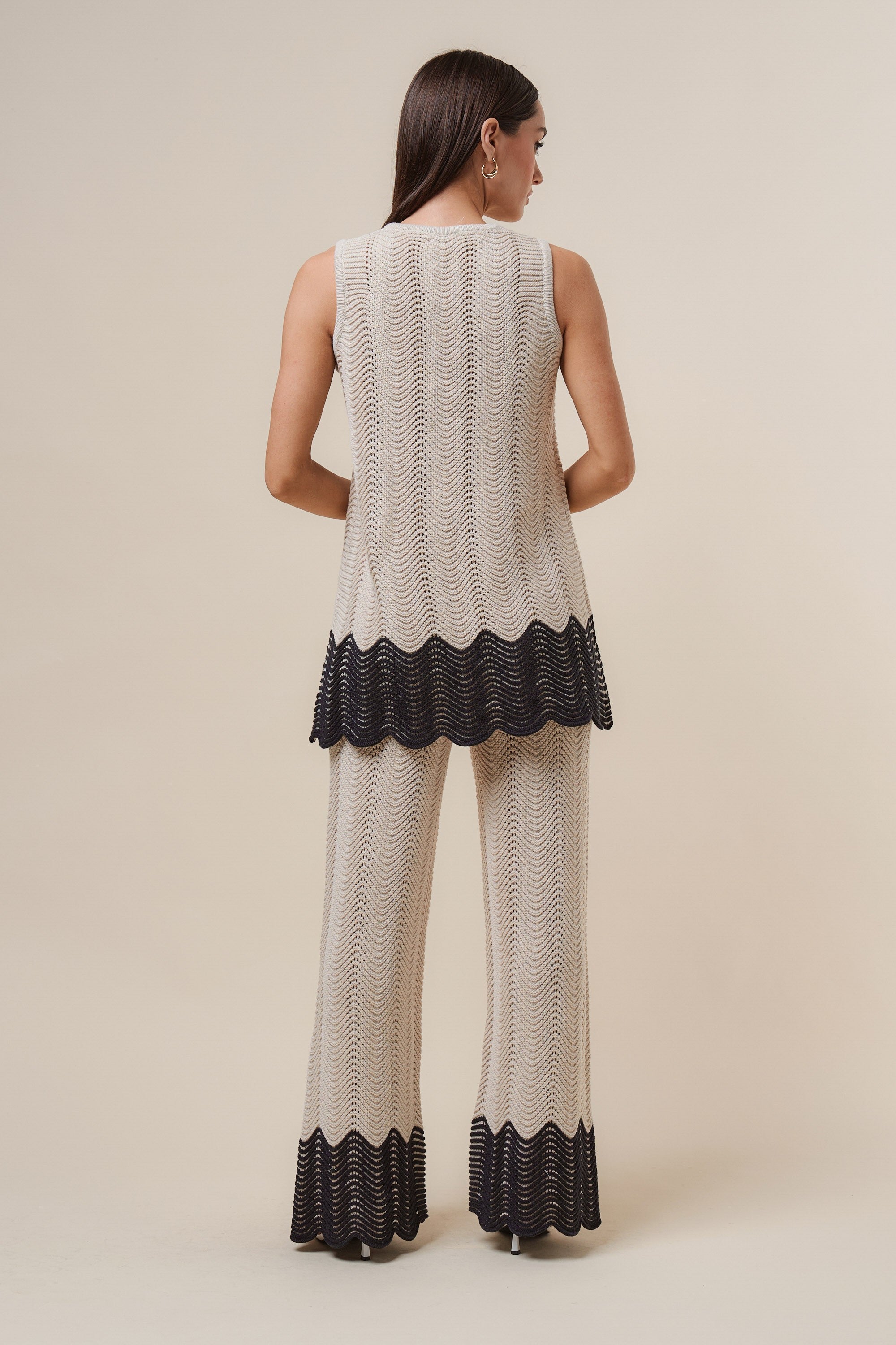 Colorblock Button Knit Top