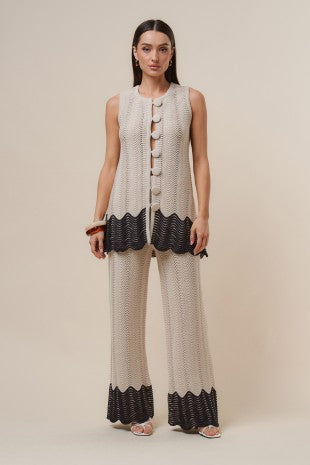 Colorblock Knit Pants
