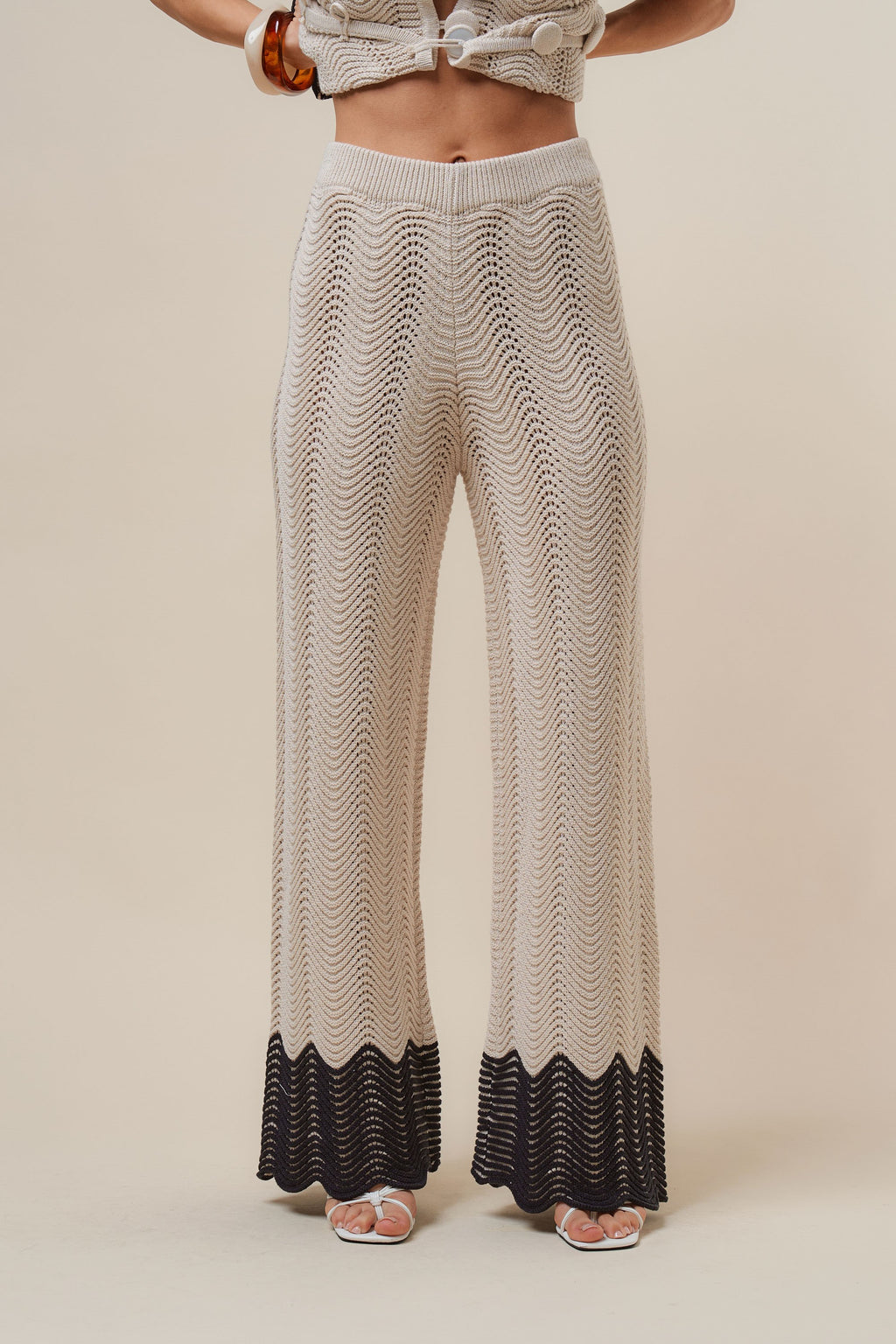 Colorblock Knit Pants