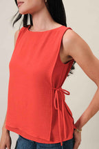 Callie Boat Neck Sleeveless Top