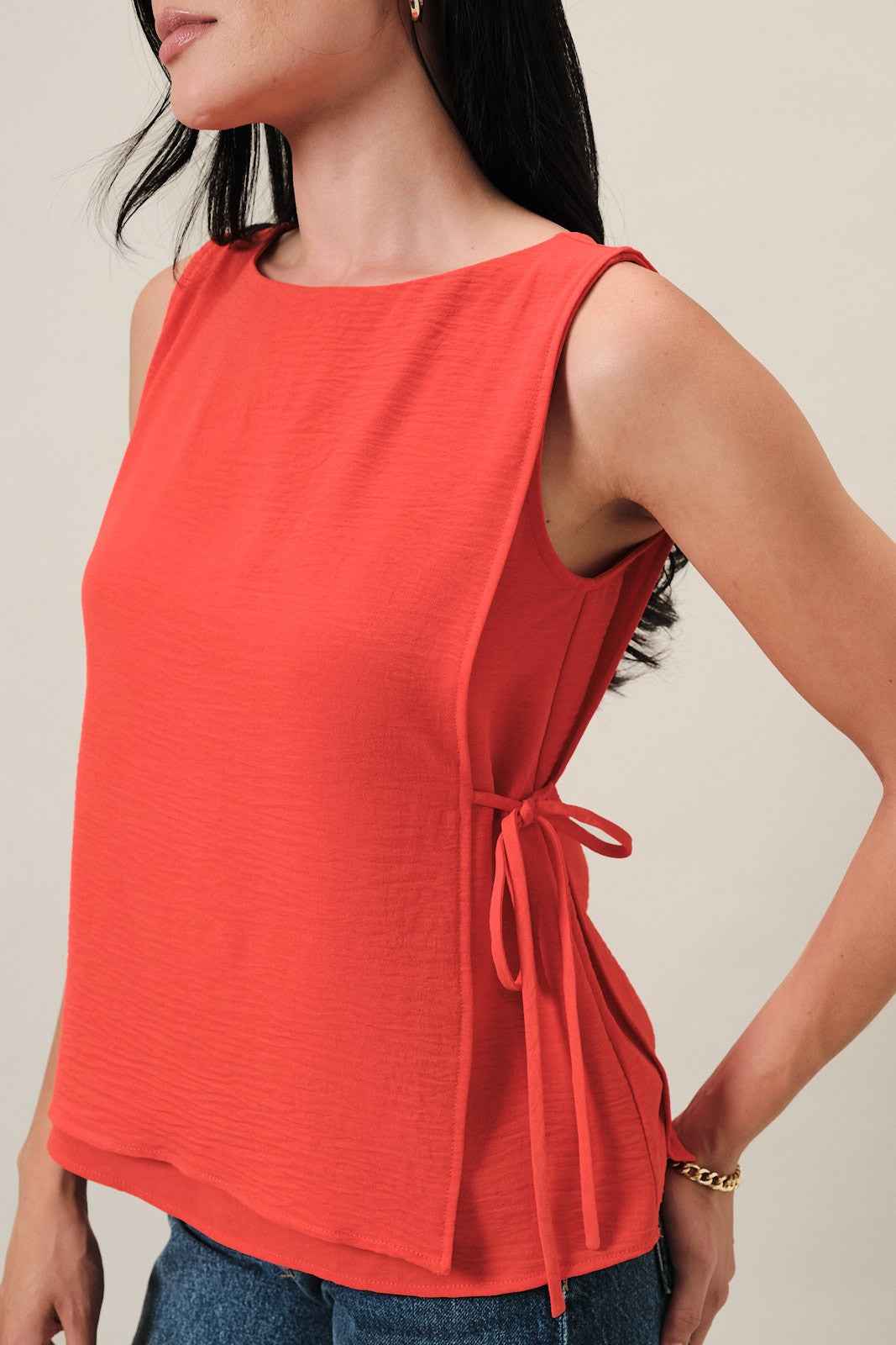 Callie Boat Neck Sleeveless Top