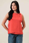 Callie Boat Neck Sleeveless Top