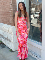 Bloom Ruffle Midi Dress