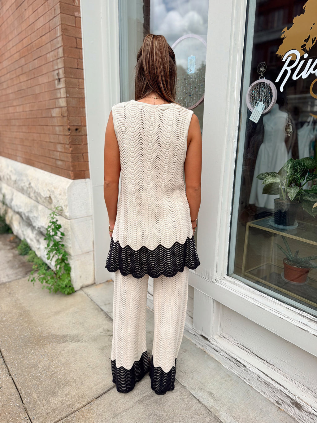 Colorblock Knit Pants