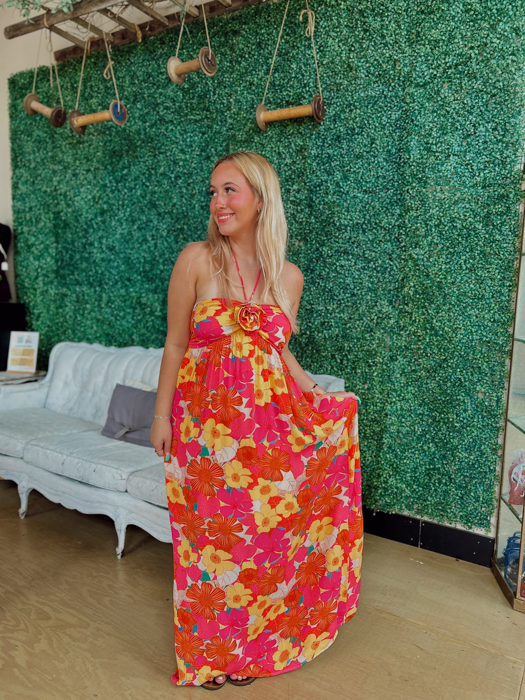 Living Life Vibrant Floral Maxi