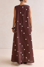 Soft Soul Brown/White Polka Dot Maxi