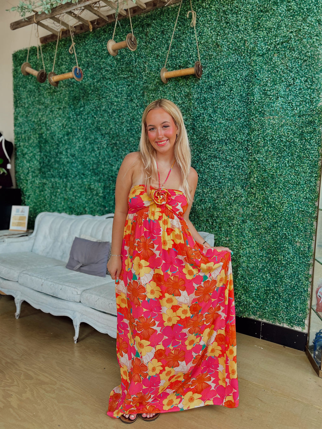 Living Life Vibrant Floral Maxi
