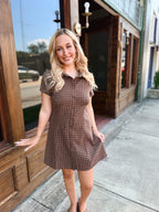 Plaid Button Up Dress