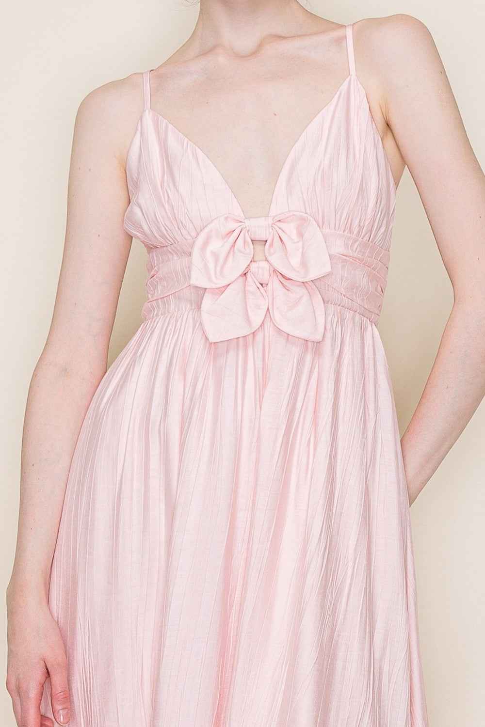 Just Girlie Double Bow Midi Dress