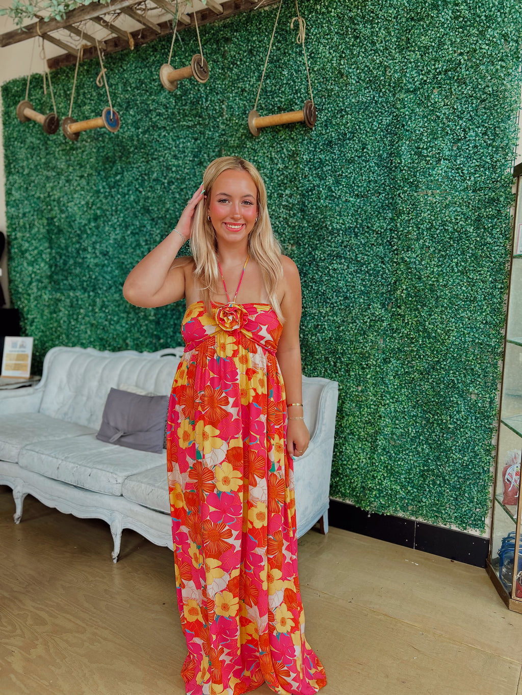 Living Life Vibrant Floral Maxi