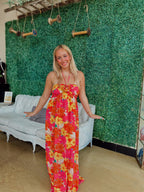 Living Life Vibrant Floral Maxi