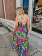 Summer Resort Botanic Maxi Dress