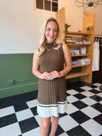 Two Toned Ribbed Mini Dress