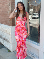 Bloom Ruffle Midi Dress