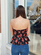 So Chic Floral Peplum Top
