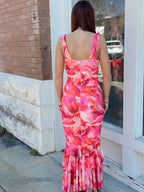 Bloom Ruffle Midi Dress