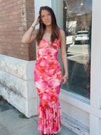 Bloom Ruffle Midi Dress