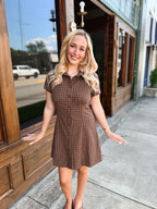Plaid Button Up Dress