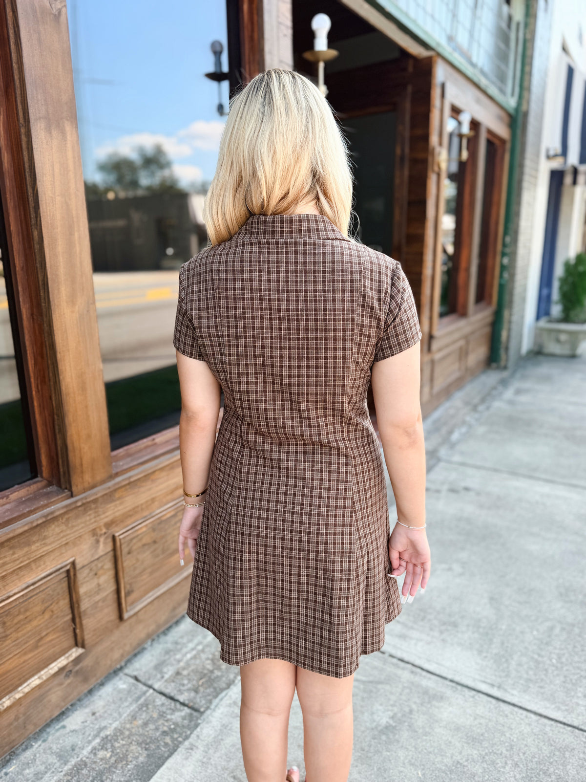 Plaid Button Up Dress