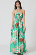 Tropical Halter Maxi Dress