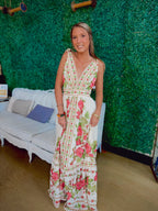 Rose Vine Romantic Floral Maxi Dress