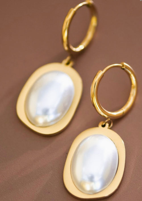 18k Gold Dipped Pearl Dropped Earring