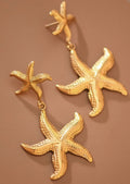 18K Gold Dipped Starfish Earrings