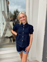 Let It Go Paper Bag Denim Shorts