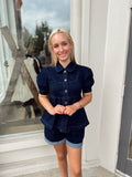 Let It Go Paper Bag Denim Shorts