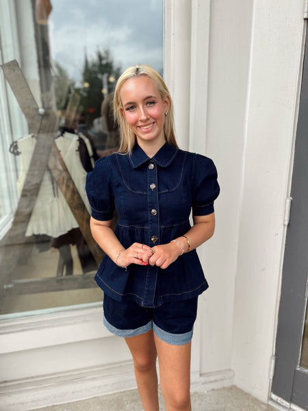 Let It Go Paper Bag Denim Shorts