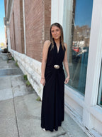 Black Halter Maxi Dress