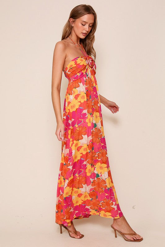 Living Life Vibrant Floral Maxi