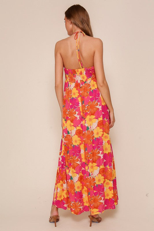 Living Life Vibrant Floral Maxi