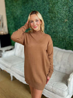 Lori Mock Neck Sweater Mini Dress