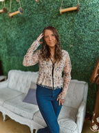 Giving My All Lace Embroidered Blouse