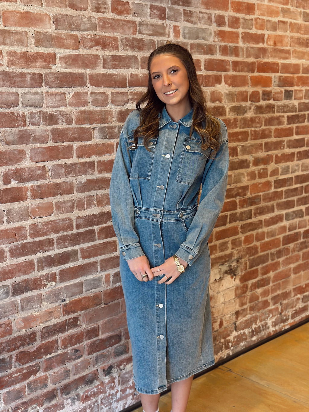 Hometown Nights Denim Dress