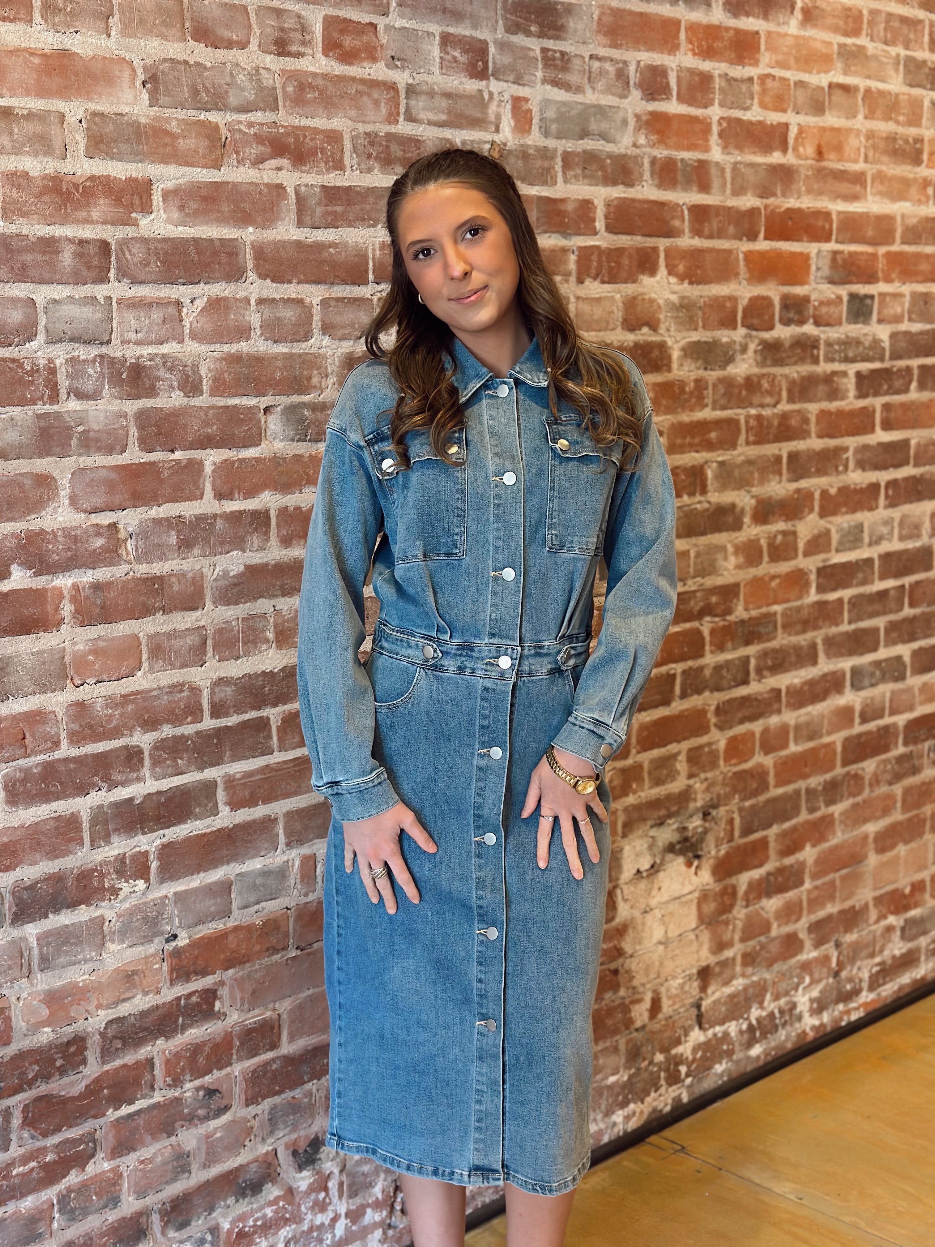 Hometown Nights Denim Dress