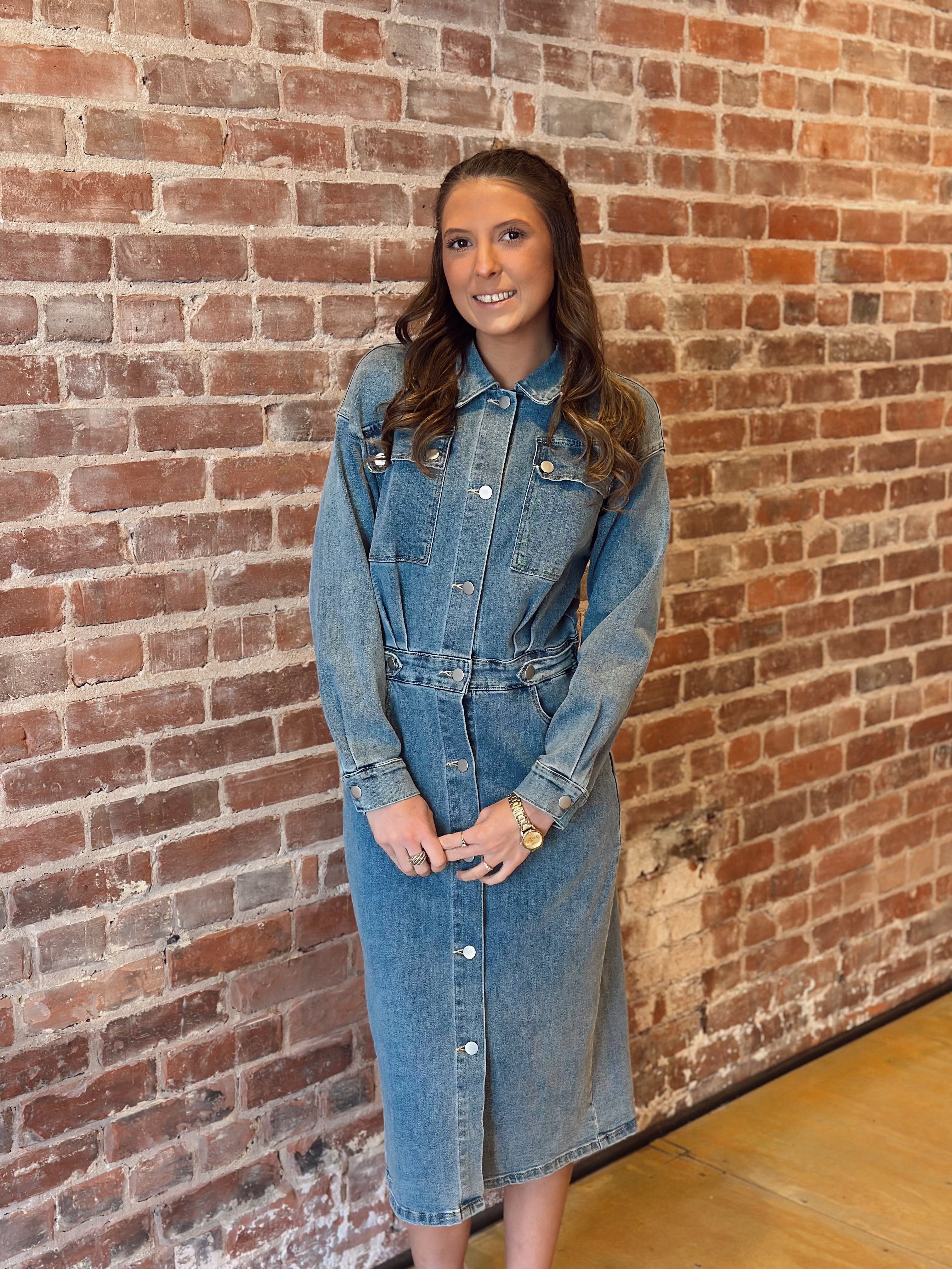 Hometown Nights Denim Dress