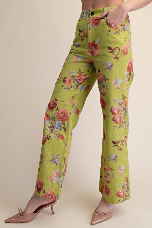 Tara Straight Leg Floral Pants