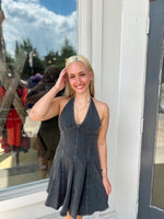 Lennon Halter Denim Dress