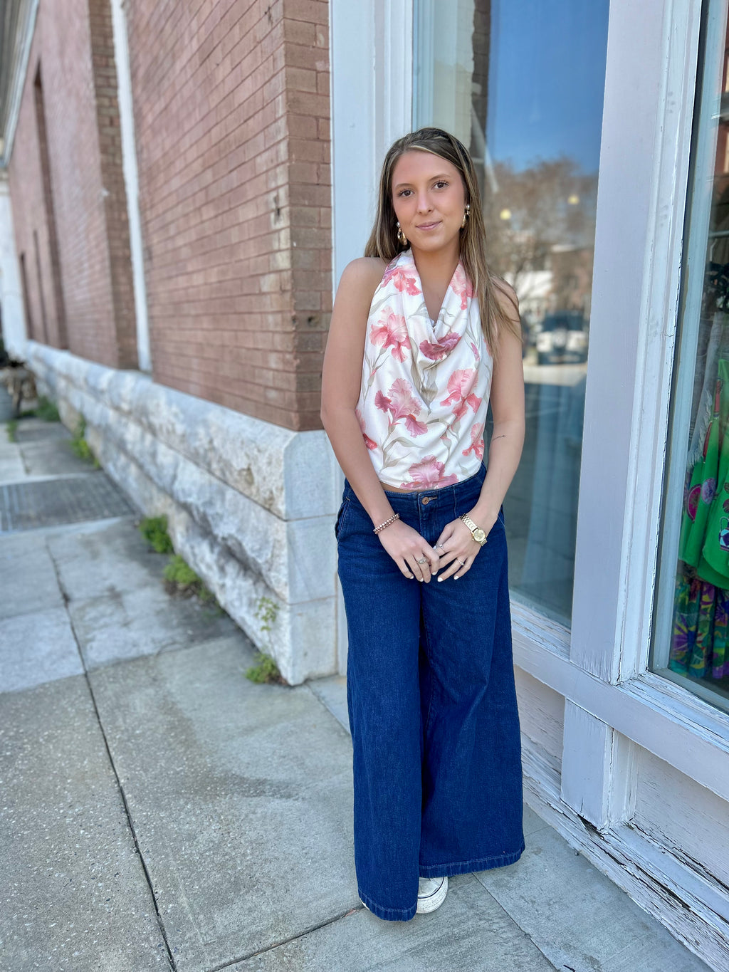 Floral Wrap Halter Top