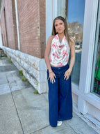 Floral Wrap Halter Top