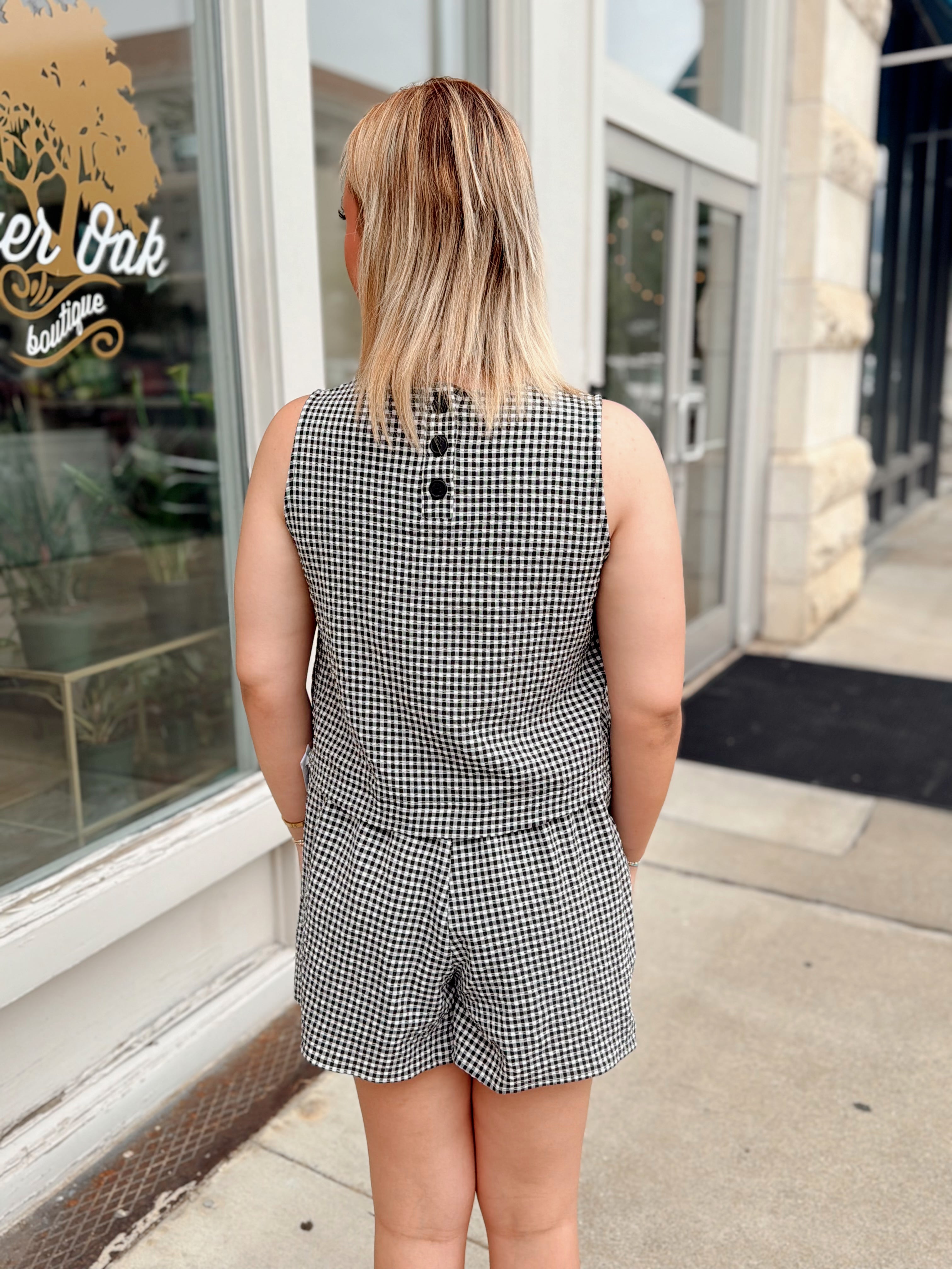 Sarah Gingham Set- Skort