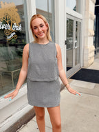 Sarah Gingham Set- Sleeveless Top Blouse