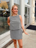 Sarah Gingham Set- Sleeveless Top Blouse