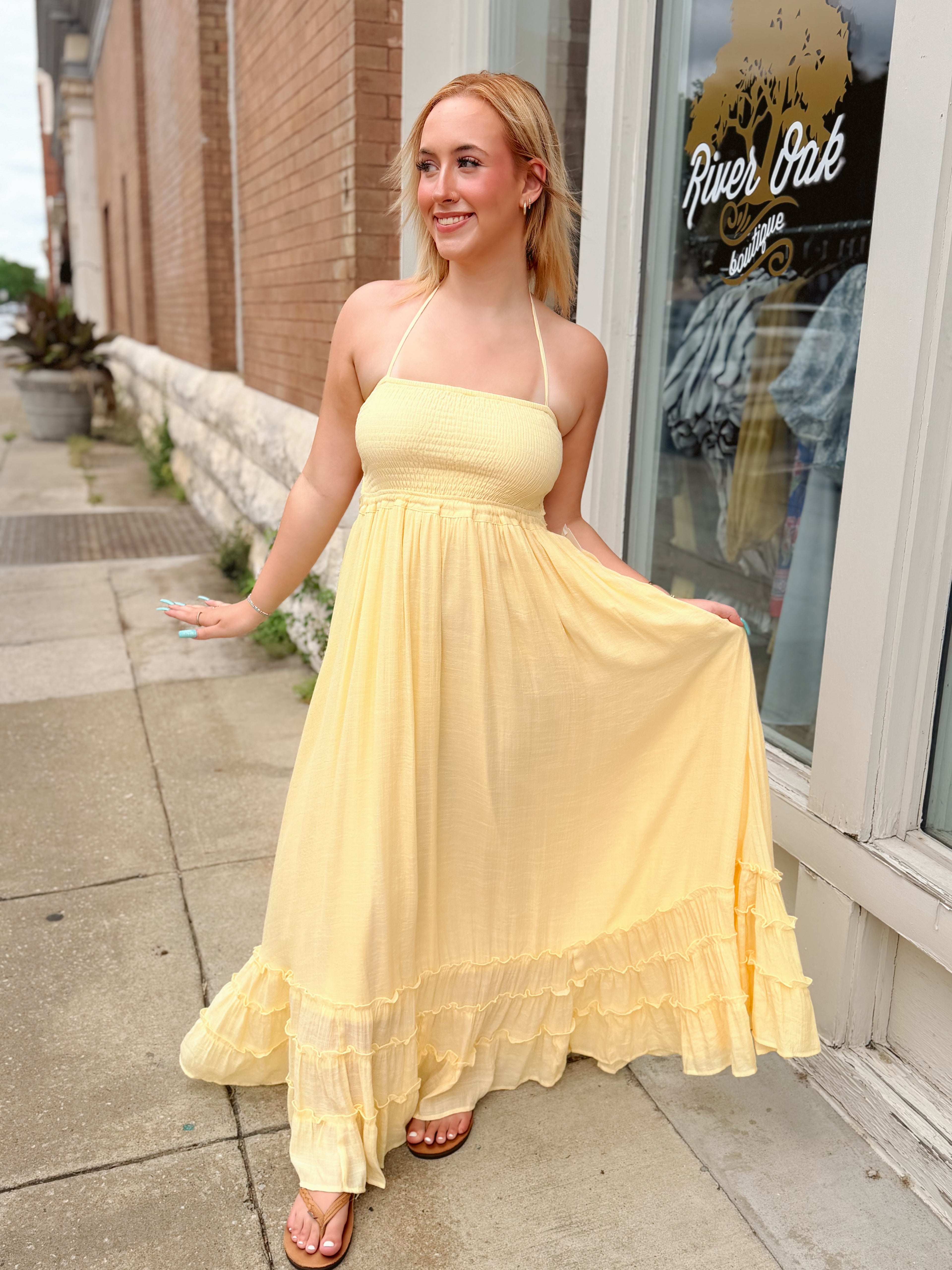 Sunshine Halter Maxi Dress Dress