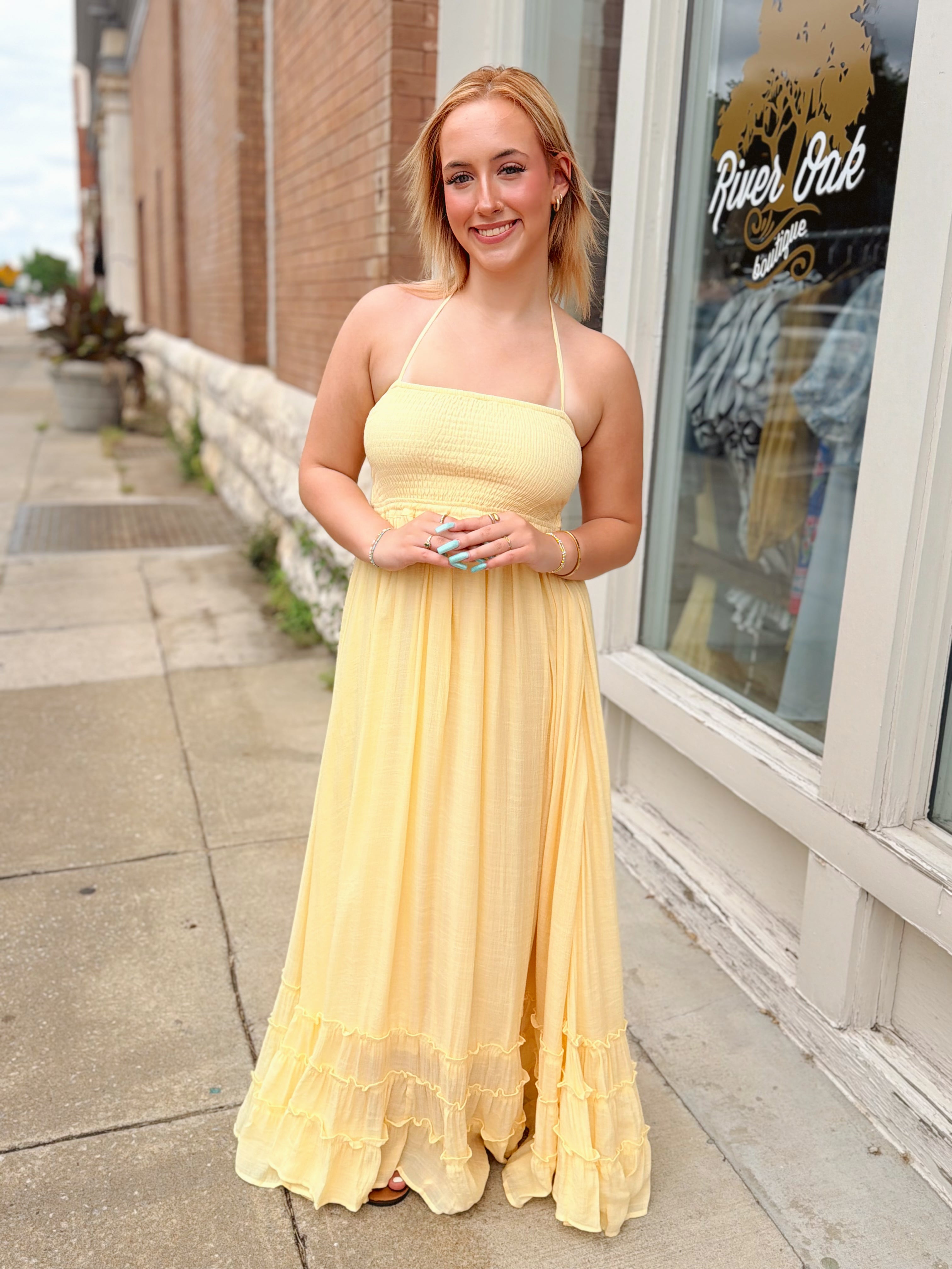 Sunshine Halter Maxi Dress Dress