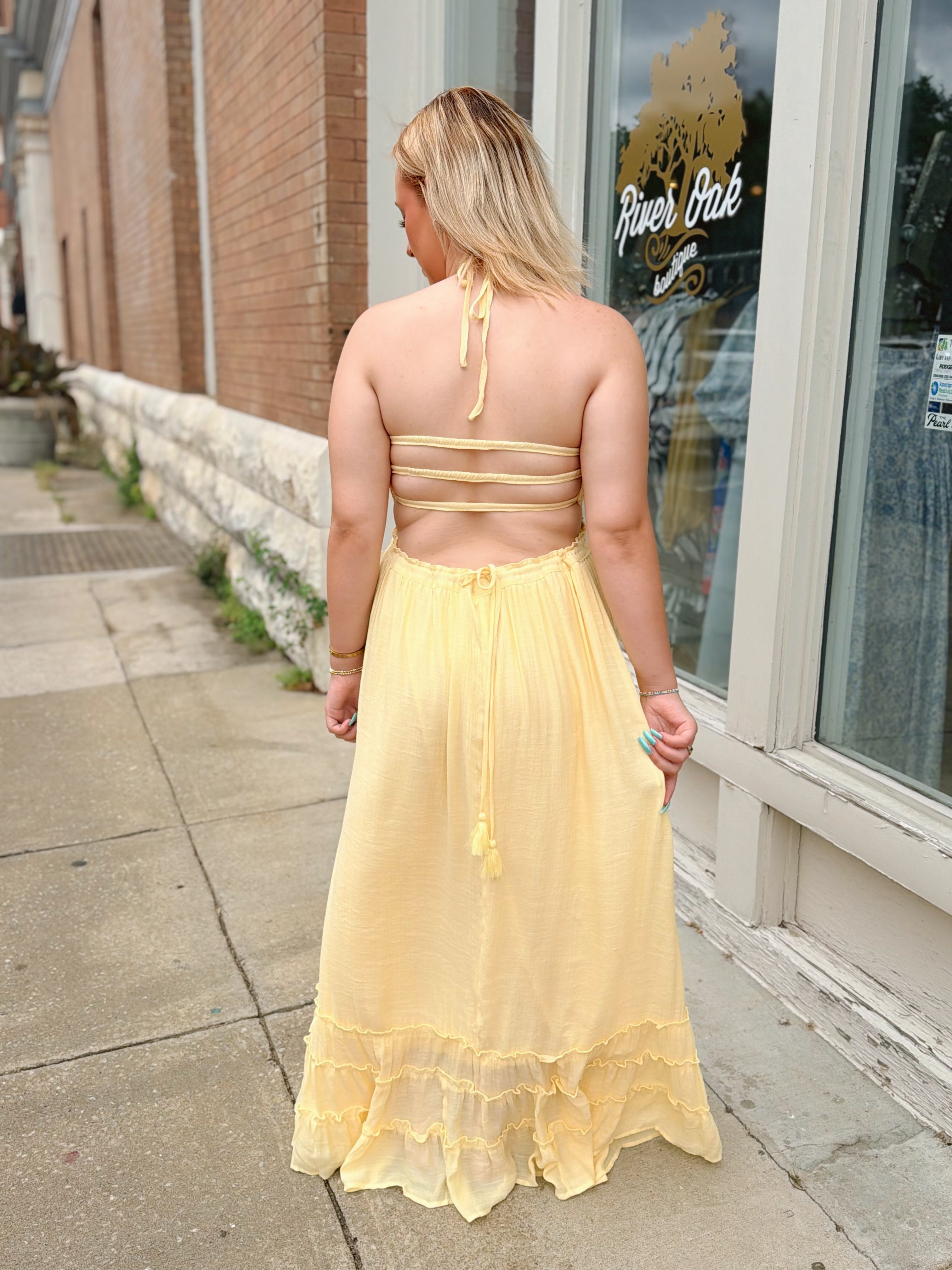 Sunshine Halter Maxi Dress Dress